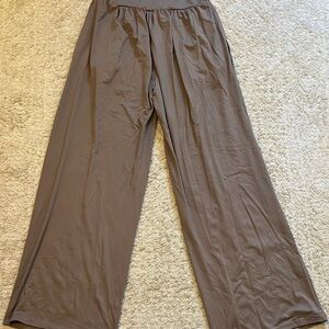 Brown Wide-Leg Pants